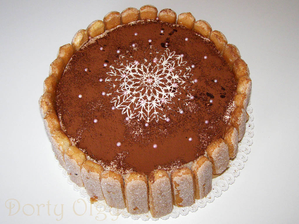 Tiramisu jako dort - kulatý